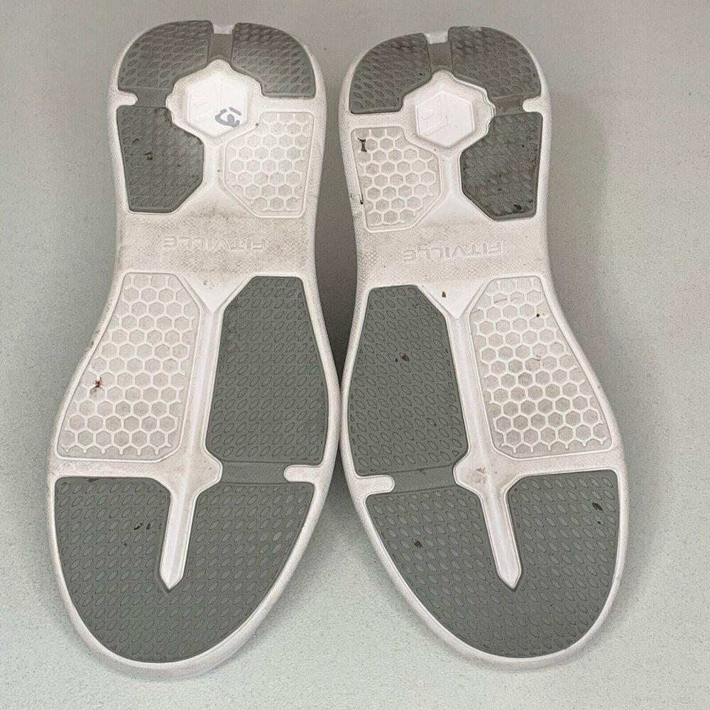 FitVille Marca Slip On Walking Sneaker Womens 10 Wide Light Khaki Gray Comfort - Picture 8 of 9
